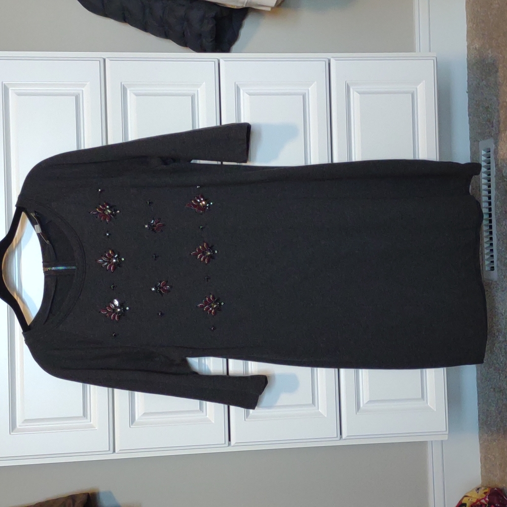 Loft dress size medium tall beaded front